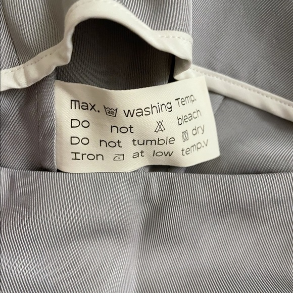 Satin Back-Drape Midi Skirt with Slit - Picture 10 of 10